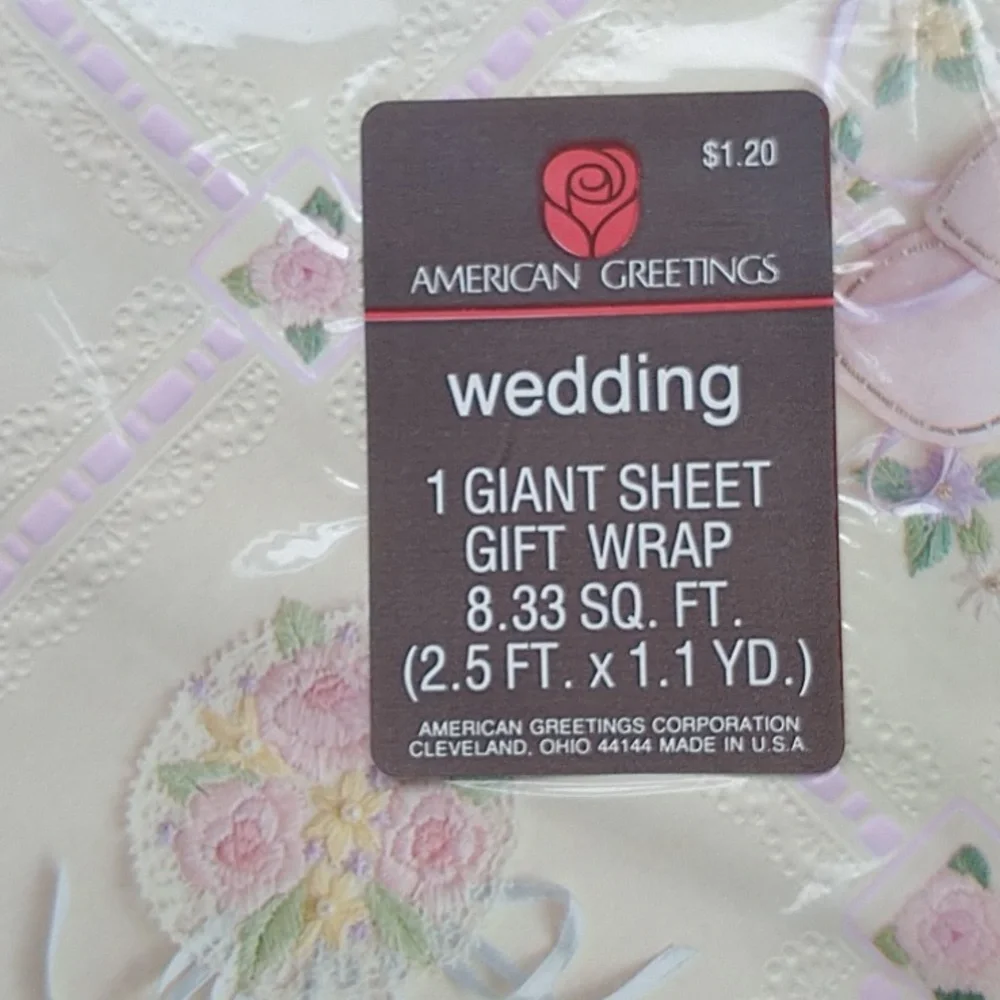 Vintage Assorted Wedding Gift Wrap American Greetings 13 Total Packs